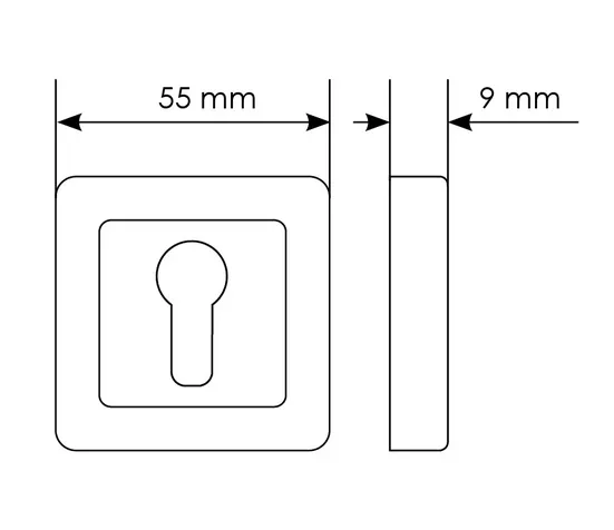 Накладка MH-KH-S55 GR/PC на ключевой цилиндр, цвет графит/хром фото купить в Перми