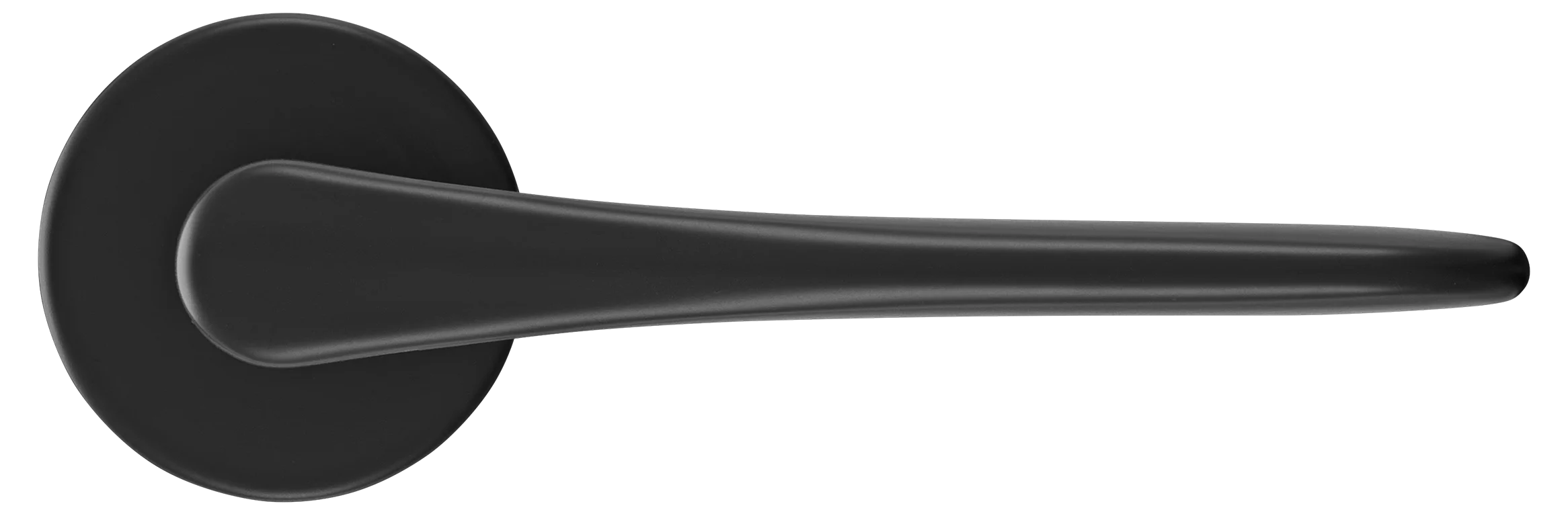 AULA R5 NERO, ручка дверная на розетке 7мм, цвет -  черный фото купить в Перми