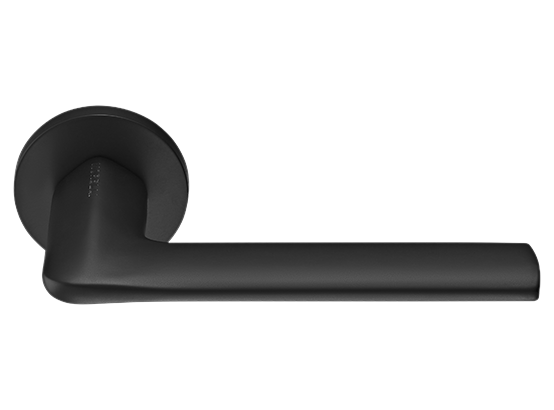 Ручка дверная "OAKA" на круглой розетке 6 мм, MH-61-R6 BL, цвет - чёрный фото купить Пермь