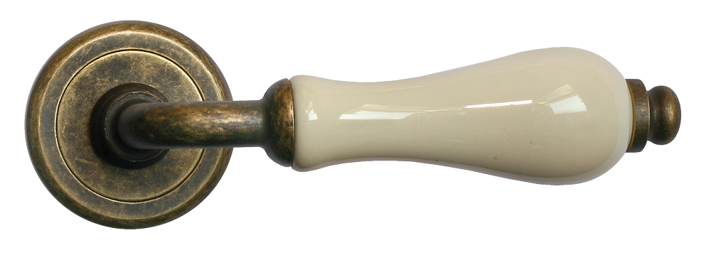 CERAMICA, ручка дверная CC-3 OBA/CHAMP, цвет - античная бронза/шампань фото купить в Перми
