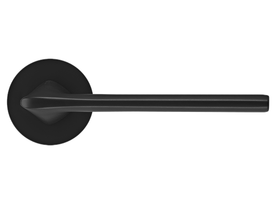 Ручка дверная "OAKA" на круглой розетке 6 мм, MH-61-R6 BL, цвет - чёрный фото купить в Перми