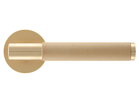 Ручка дверная "AZRIELI" на круглой розетке 6 мм, MH-57-R6T MSG, цвет - мат. сатинированное золото фото купить в Перми