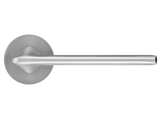 Ручка дверная "OAKA" на круглой розетке 6 мм, MH-61-R6 MSC цвет - мат. сатинированный хром фото купить в Перми