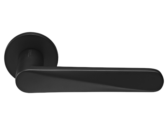 CAYAN - ручка дверная  на круглой розетке 6 мм, MH-58-R6 BL,  цвет - чёрный фото купить Пермь