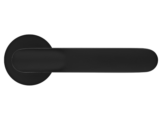 GARAK  ручка дверная на круглой розетке 6 мм, MH-59-R6 BL, цвет - чёрный фото купить в Перми
