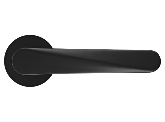 CAYAN - ручка дверная  на круглой розетке 6 мм, MH-58-R6 BL,  цвет - чёрный фото купить в Перми